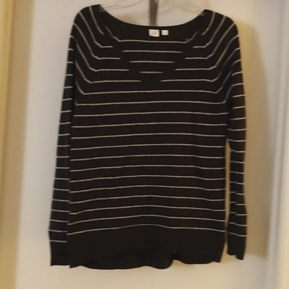 Navy and white striped Gap sweater